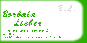 borbala lieber business card