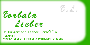 borbala lieber business card